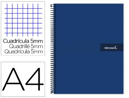 Caderno Espiral Din A4 Crafty Capa Forrada 120 F 90 Gr 5 Bandas De Cores 4 Cores Cor Azul