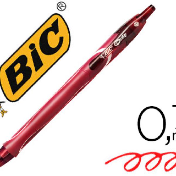 Caneta Bic Gelocity Quick Dry Retratil c/ Tinta Gel Vermelho Ponta de 0,7 mm