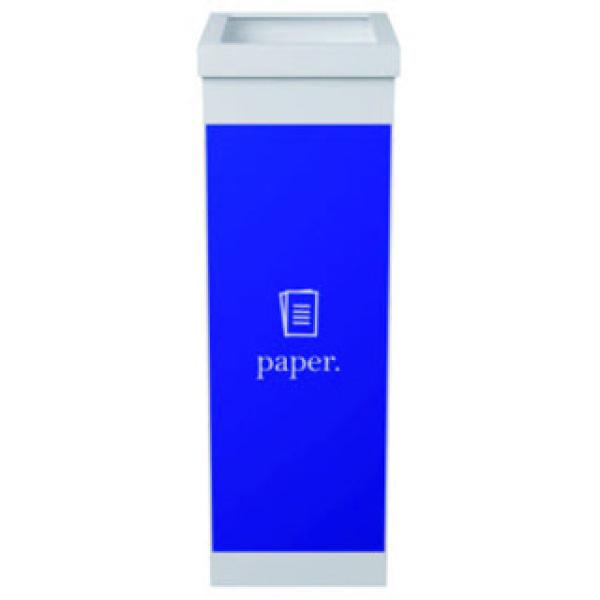 Contentor Paperflow 60 Litros p/Reciclagem c/Tampa Poliestireno p/Papeis 76X36,3X26,3 cm