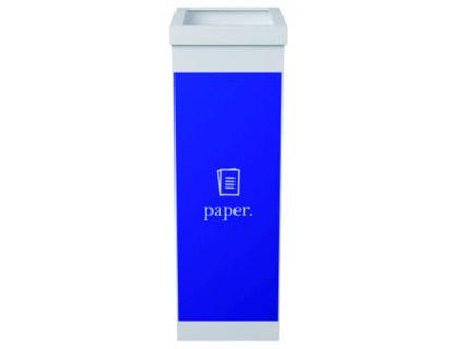 Contentor Paperflow 60 Litros p/Reciclagem c/Tampa Poliestireno p/Papeis 76X36,3X26,3 cm