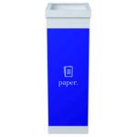 Contentor Paperflow 60 Litros p/Reciclagem c/Tampa Poliestireno p/Papeis 76X36,3X26,3 cm