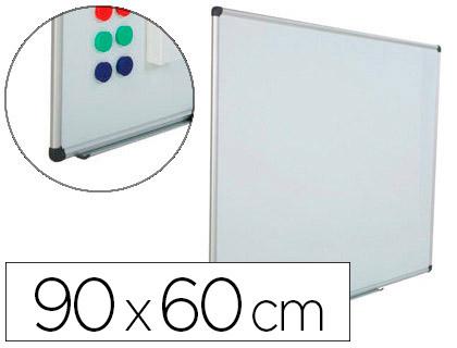 Quadro Branco Rocada Aco Vitrificado Magnetico Moldura Alum. Cantos PVC 90X60 cm c/Bandeja