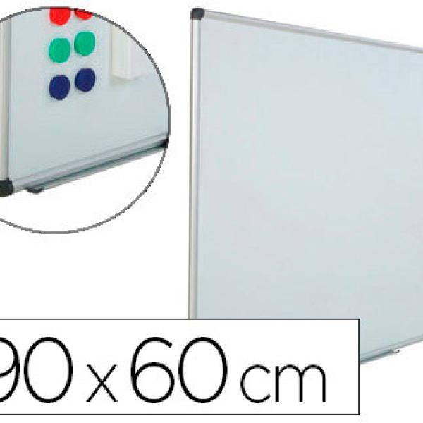 Quadro Branco Rocada Aco Vitrificado Magnetico Moldura Alum. Cantos PVC 90X60 cm c/Bandeja