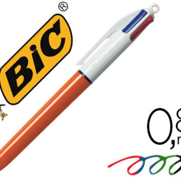 Caneta Bic Quatro Cores Ponta Fina 0,8 mm