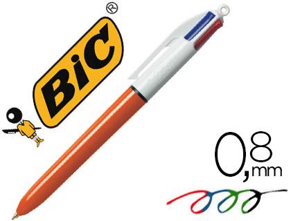 Caneta Bic Quatro Cores Ponta Fina 0,8 mm