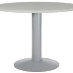 Mesa de Reuniao Rocada Meeting Estrutura Coluna Aco Cinza Tabuleiro 100 cm
