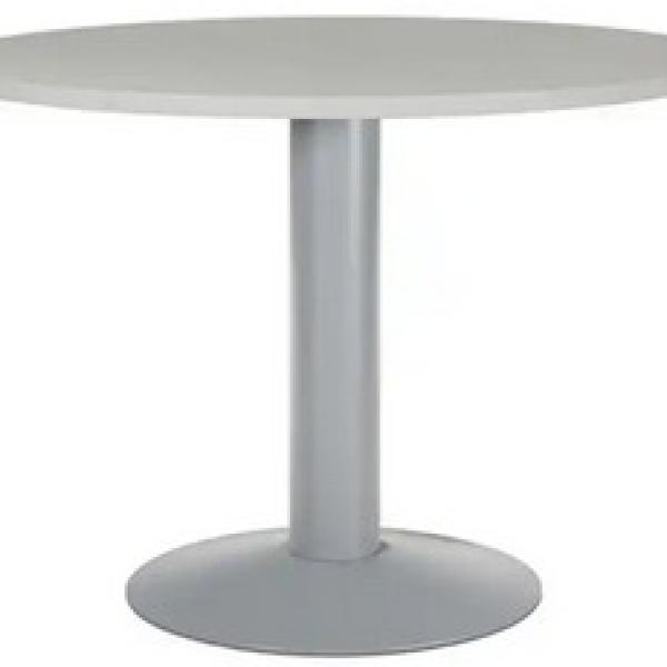 Mesa de Reuniao Rocada Meeting Estrutura Coluna Aco Cinza Tabuleiro 100 cm