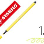 Marcador Stabilo Aguarelavel Pen 68 Amarelo Limao 1 mm