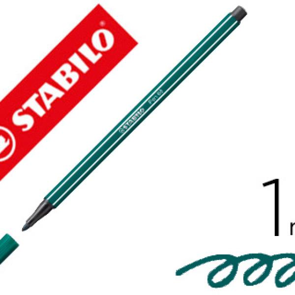 Marcador Stabilo Aguarelavel Pen 68 Azul Verdoso 1 mm