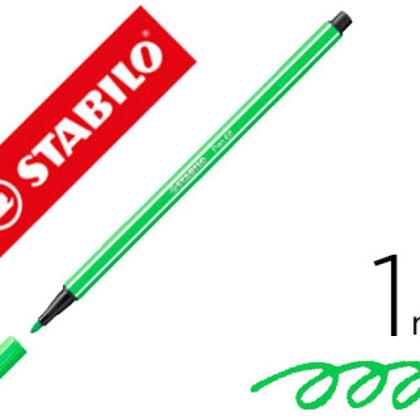 Marcador Stabilo Aguarelavel Pen 68 Esmeralda Claro 1 mm