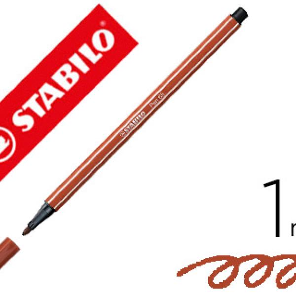 Marcador Stabilo Aguarelavel Pen 68 Siena Tostado 1 mm
