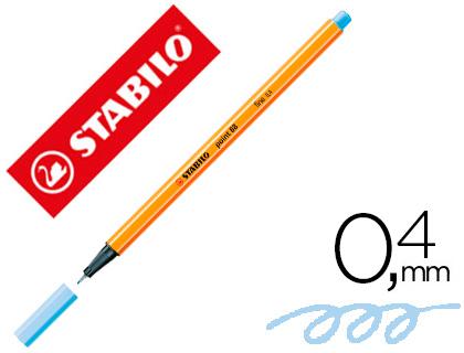 Marcador Stabilo Ponta de Fibra Point 88 Azul Claro 0,4 mm