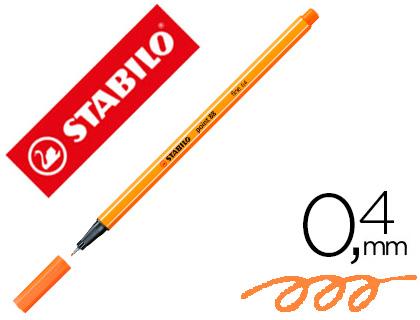 Marcador Stabilo Ponta de Fibra Point 88 Vermelhao Palido 0,4 mm