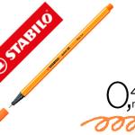 Marcador Stabilo Ponta de Fibra Point 88 Vermelhao Palido 0,4 mm