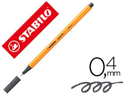 Marcador Stabilo Ponta de Fibra Point 88 Cinza Azulado Intenso 0,4 mm