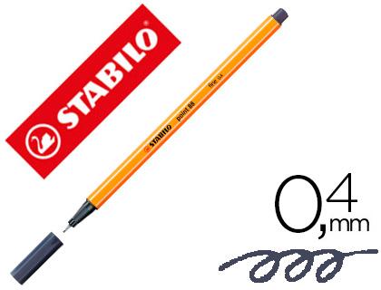 Marcador Stabilo Ponta de Fibra Point 88 Cinza 0,4 mm