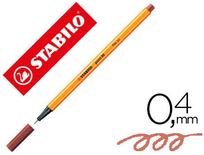 Marcador Stabilo Ponta de Fibra Point 88 Siena Tostado 0,4 mm