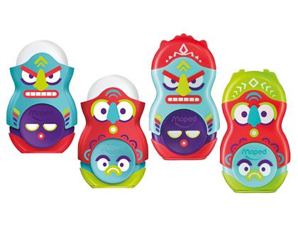 Afia Lápis Plastico Maped Loopy Totem Plastico 1 Uso c/ Borracha Cores Sortidas