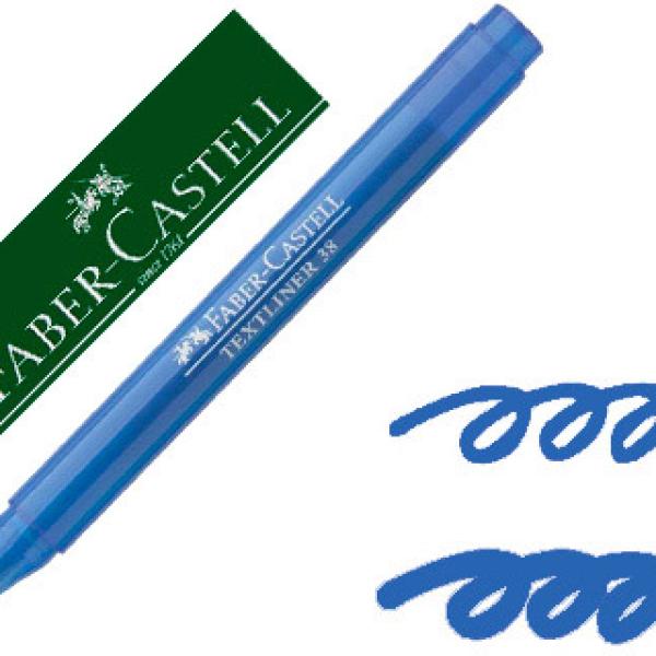 Marcador Faber Fluorescente Textliner 38 Azul