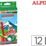 Lápis de Cores Alpino Apagavel c/ Borracha Caixa de 12 Cores Sortidas