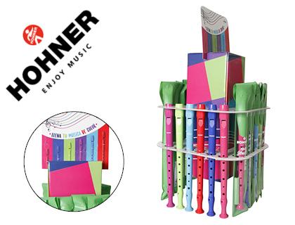 Flauta Hohner Gama Expositor de Secretaria 36 Unidades Sortidas 6 Por Cor 140X140X400 mm
