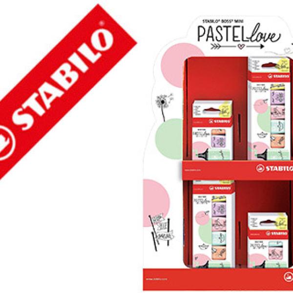 Marcador Stabilo Boss Mini Pastellove Expositor de 72 Unidades Cores Sortidas