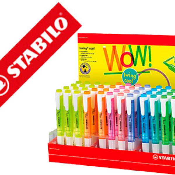 Marcador Stabilo Fluorescente Swing Cool Expositor de 48 Unidades Cores Sortidas