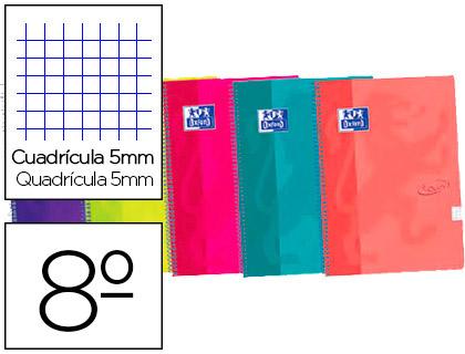 Caderno Espiral Oxfors Ebook 4 Capa Extradura 8º 120F Quadricula 5 mm Cores Sortidas Touch
