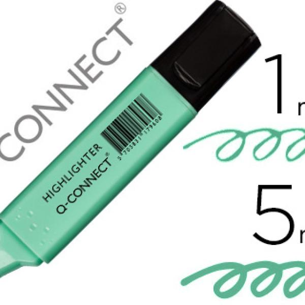 Marcador Q - Connect Fluorescente Pastel Azul Ponta Biselada