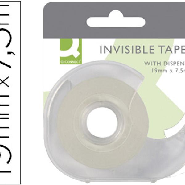 Desenrolador Q - Connect Fita Adesiva Invisivel 7,5 Mt X 19 mm