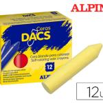 Lápis Cera Dacs Unicolor Amarelo Claro Caixa de 12 Unidades