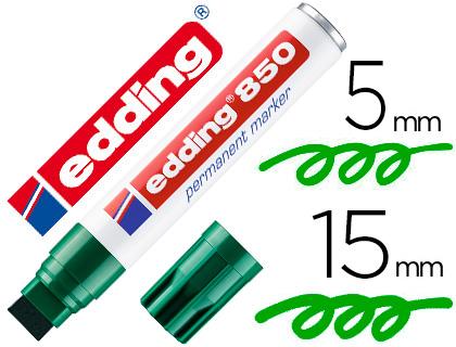 Marcador Edding Permanente 850 Verde Ponta Biselada 5 - 15 mm Recarregavel