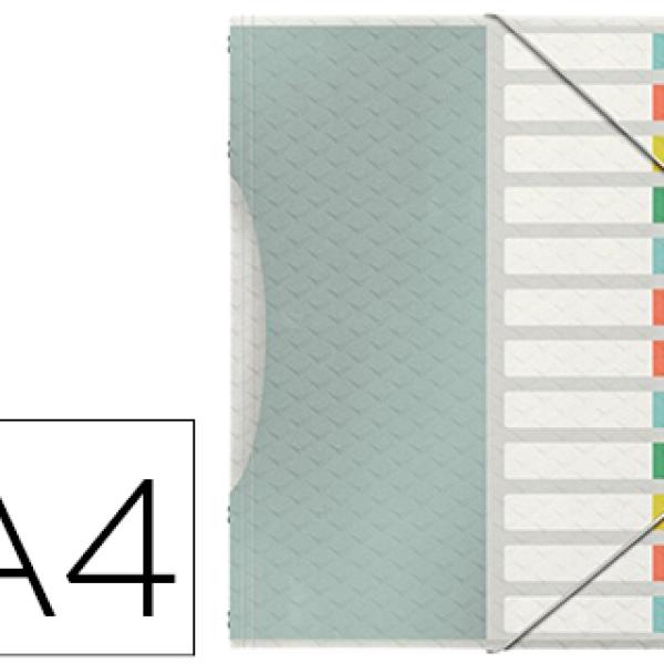Capa Esselte Clasificadora Colour Ice Polipropileno Din A4 Cor Transparente 12 Separadores Cores