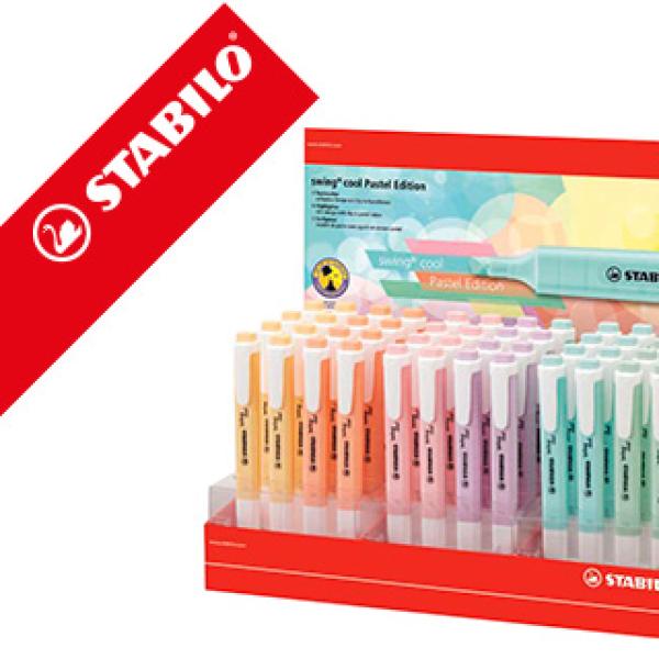 Marcador Stabilo Fluorescente Swing Cool Pastel Expositor de 48 Unidades Cores Sortidas