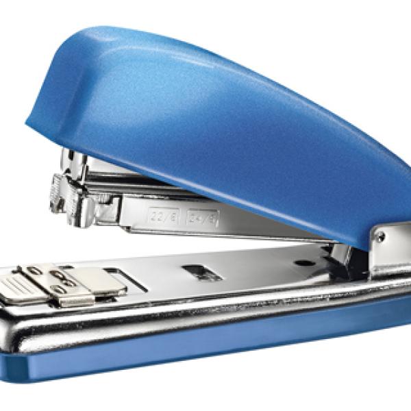 Agrafador Petrus 226 Classic Wow Azul Metalizado Capacidadee 30 Folhas em Blister