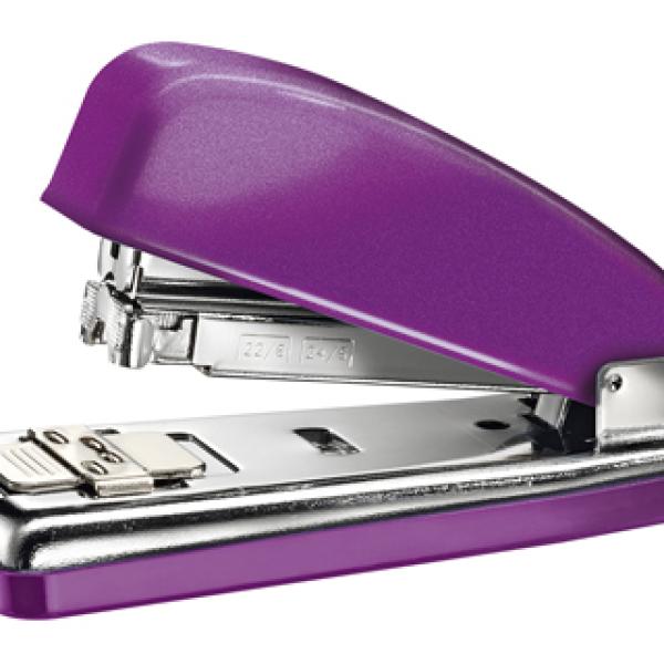 Agrafador Petrus 226 Classic Wow Violeta Metalizado Capacidadee 30 Folhas em Blister