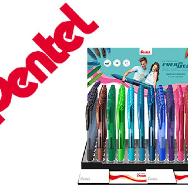 Expositor Pentel Energel Bl107 c/ 6 Duzias e 12 Cores 0,7 mm