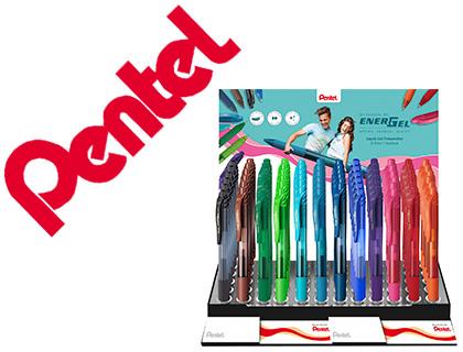 Expositor Pentel Energel Bl107 c/ 6 Duzias e 12 Cores 0,7 mm