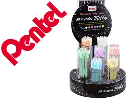 Expositor Roller Pentel K108 c/ 7 Duzias e 7 Cores Pastel 0,8 mm