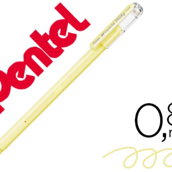 Roller Pentel K108 Amarelo Pastel 0,8 mm