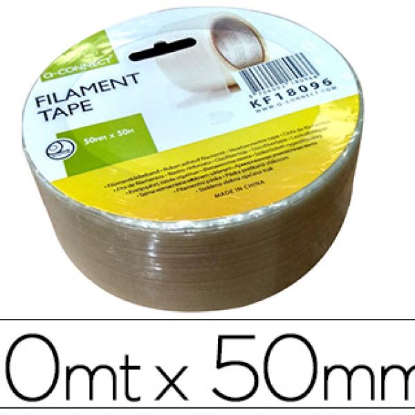 Fita Adesiva Q - Connect Monofilamentos Transparente 50 Mt X 50 mm p/ Embalagem