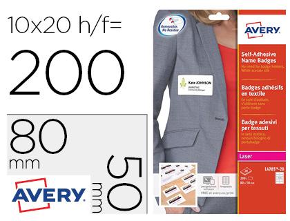 Etiqueta Adesiva Avery Identificativa Acetato de Seda 80X50 mm Removivel Laser (100 Unidades)