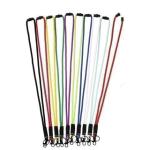 Cordao Colgante Tarifold Textil 5mm p/Identificadores c/Aneis e Mosquetao 46cm Preto (10 Unid)