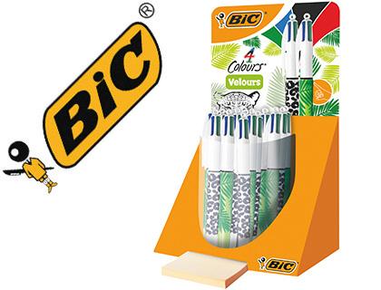 Caneta Bic 4 Cores Velours Expositor de 20 Unidades Sortidas 230X125X149 mm