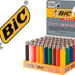 Isqueiro Bic Maxi J26 Expositor de 50 Unidades Cores Sortidas