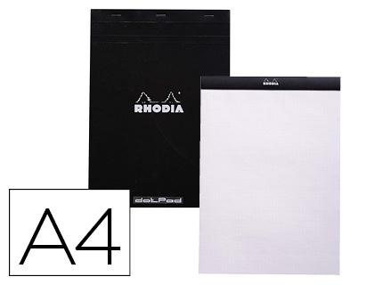 Bloco de Notas Rhodia Black Dot Pad A4 80F 80g/m2 Liso c/Pontos Pretos 5mm