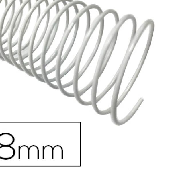 Espiral Metalico Q - Connect Branco 64 5:1 8 mm 1mm (200 Unidades)