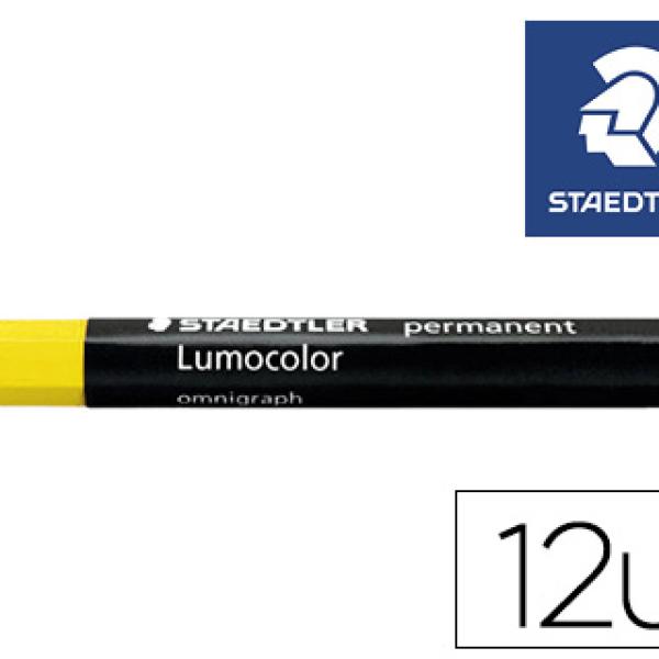Minas Staedtler p/ Marcar Amarelo Lumocolor Permanente Omnigraph 236 Caixa de 12 Unidades