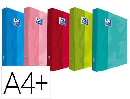 Pasta de Aneis Oxford School Din A4+ Capa Extradura 4 Aneis 25mm Cores Sortidas