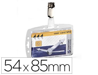 Identificador c/ Pinça Giratoria Durable Acrilico Horizontal p/Passes de Segurança 54X85 mm